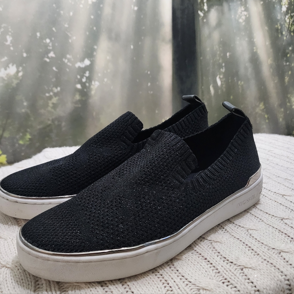 Shoes Women's Michael Kors Textile Upper Skyler Blk/silver .